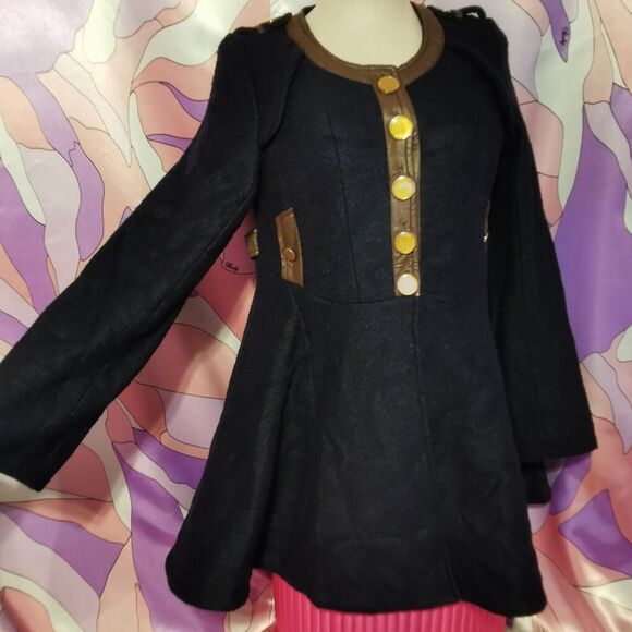 Beberose Black Coat Size Small Harajuku Coquette Y2K Gyaru Ank Rouge Style Cute - Picture 1 of 16